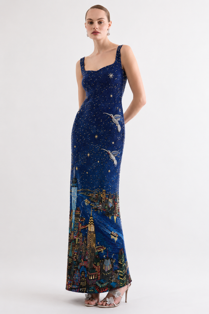 New York Night Hand-beaded Dress