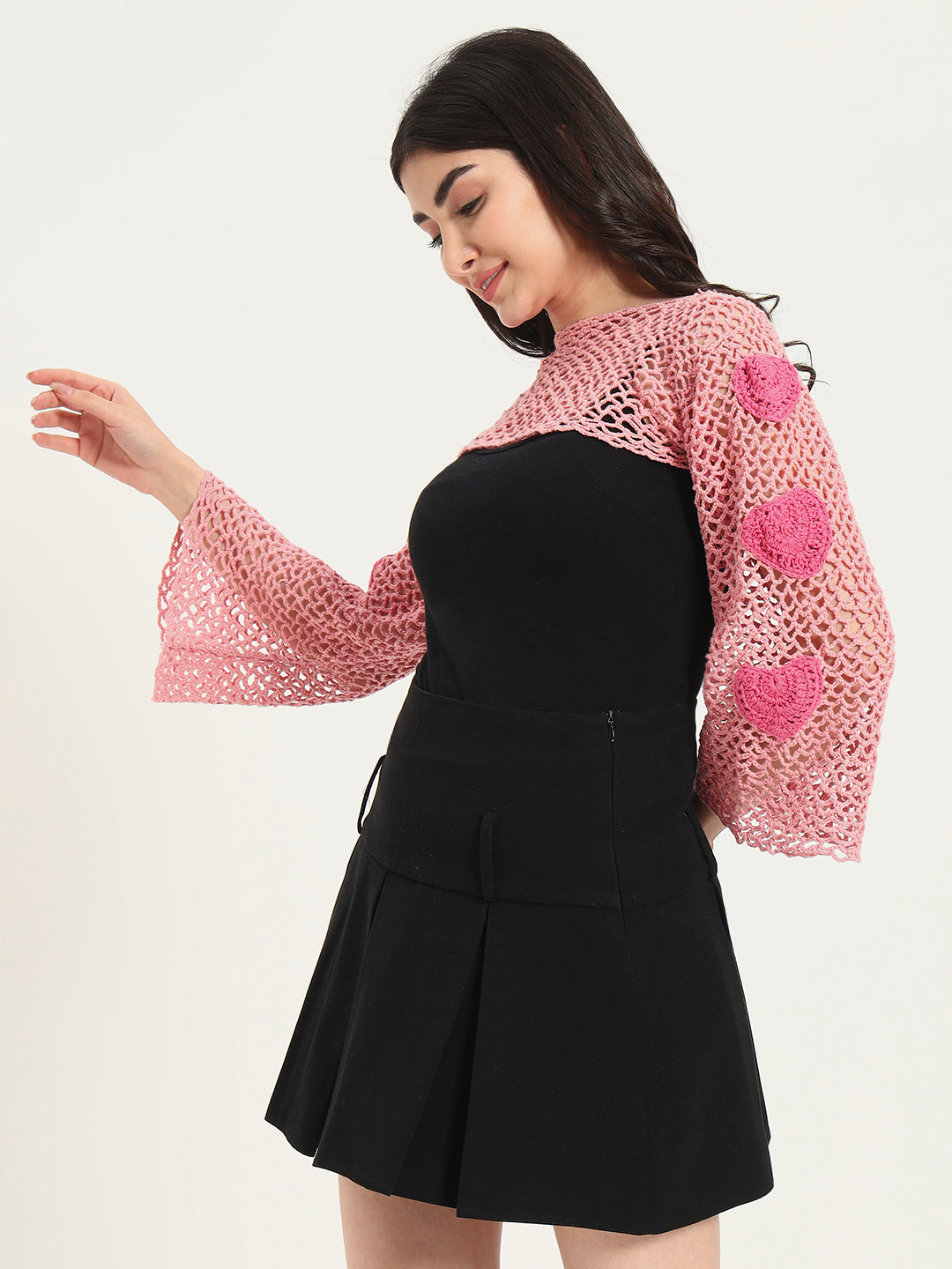 Rosebud H-Mesh Handmade Top - Pink