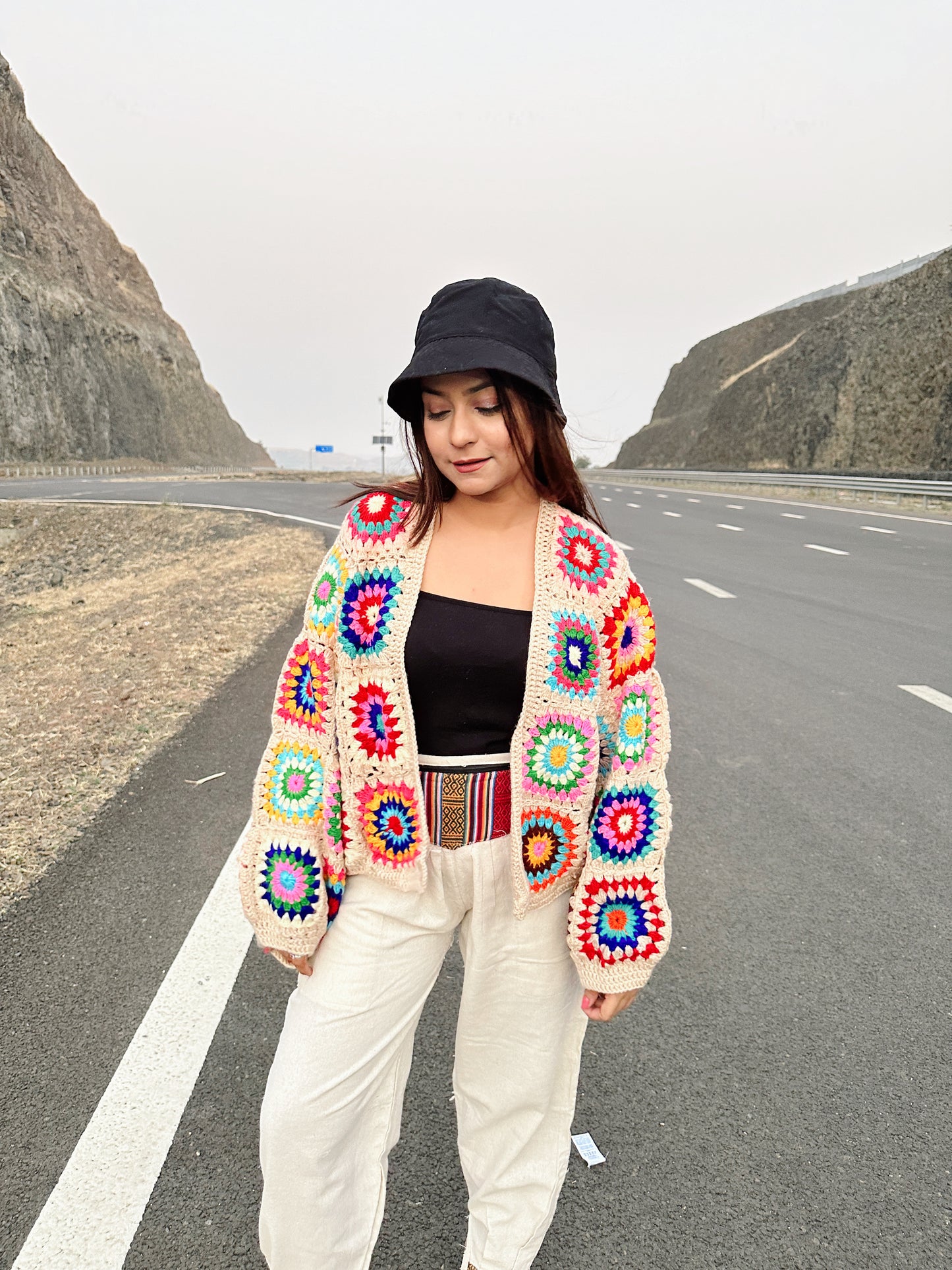 Beige Bohemian Cardigan