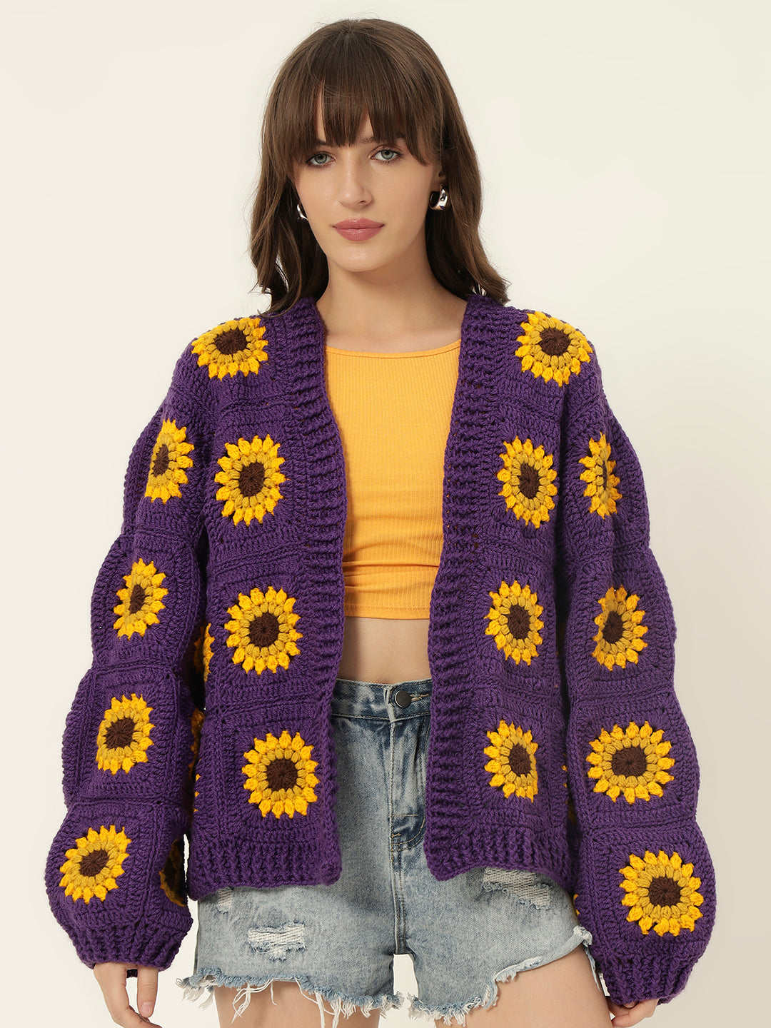 Rosemary Picnic Cardigan - Dark Purple