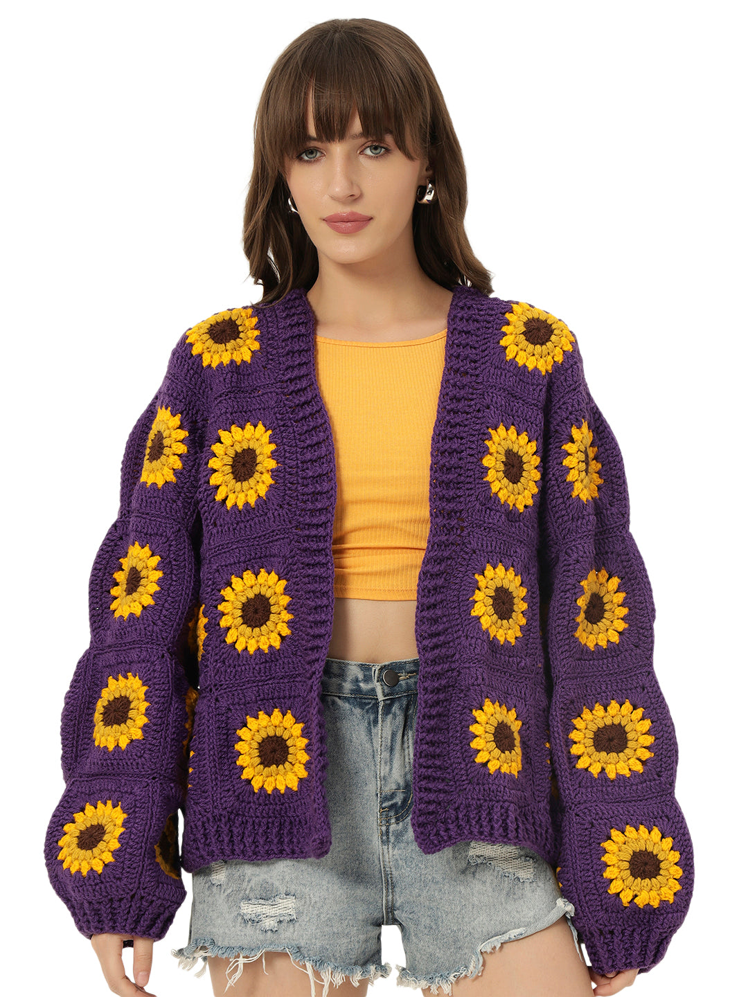 Rosemary Picnic Cardigan - Dark Purple