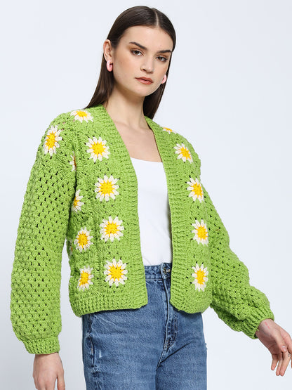 The OG Green Daisy Cardigan