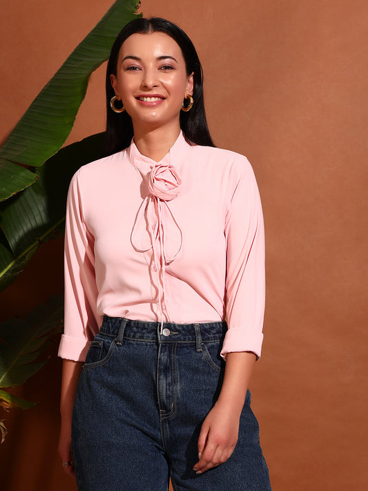 Young Rose Pastel Shirt - Pink