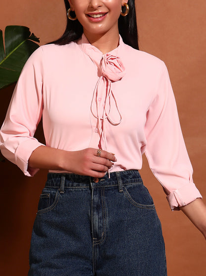Young Rose Pastel Shirt - Pink