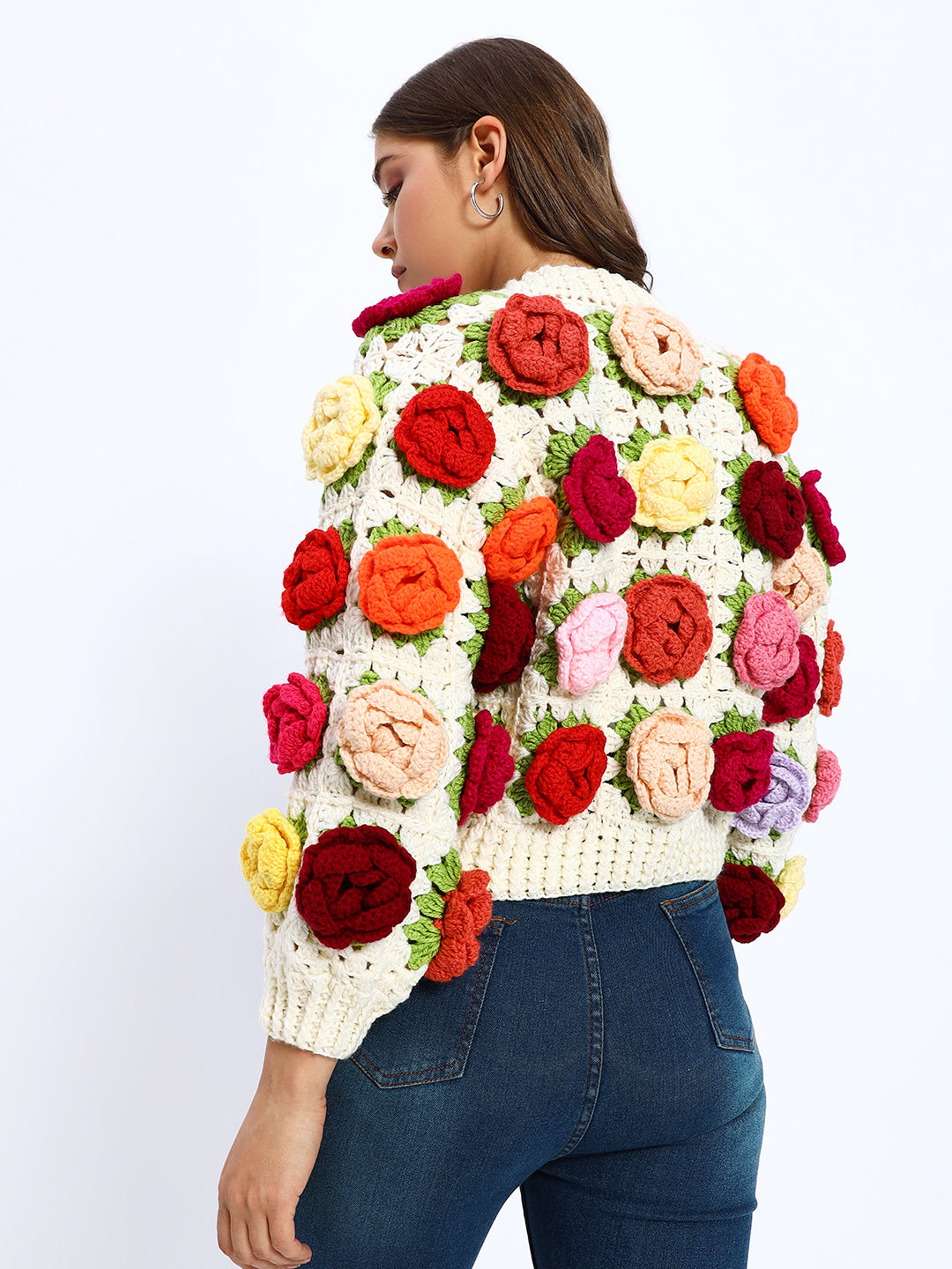 Multicoloured Rose Garden Cardigan – SUGERCANDY - Main Image