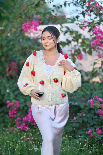 Strawberry 3D cardigan 🍓
