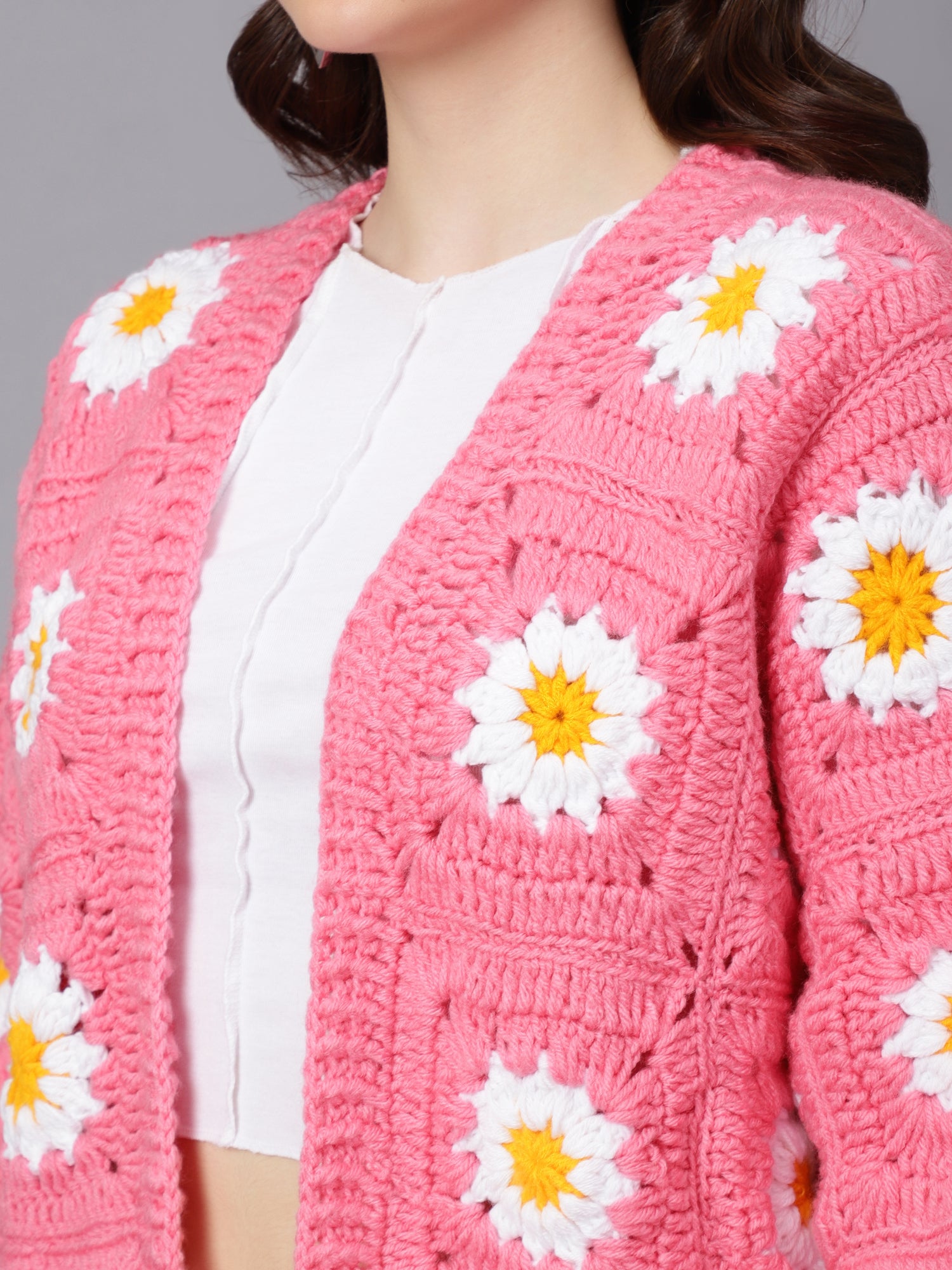 Rose Pink Picnic Cardigan