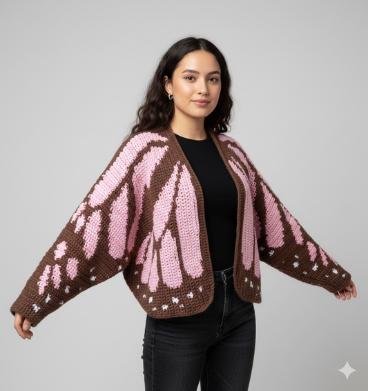 The brown Butterfly Cardigan