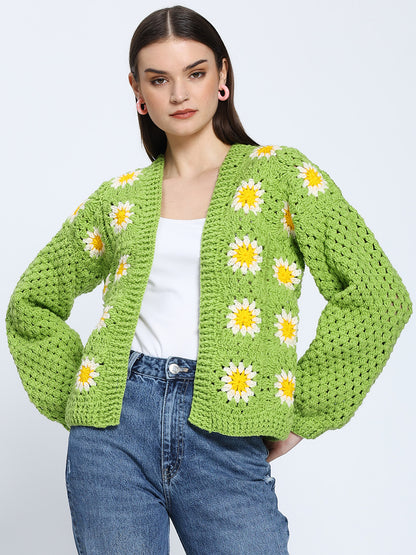 The OG Green Daisy Cardigan