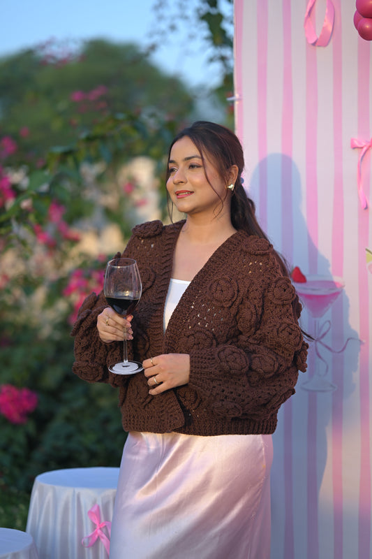 Mocha Rose Cardigan