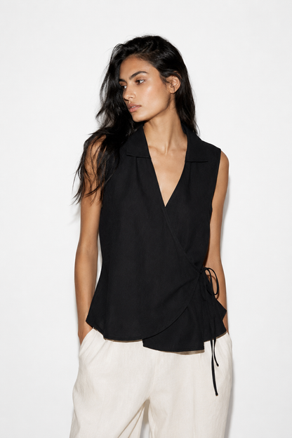 Luna Wrap Waistcoat Top