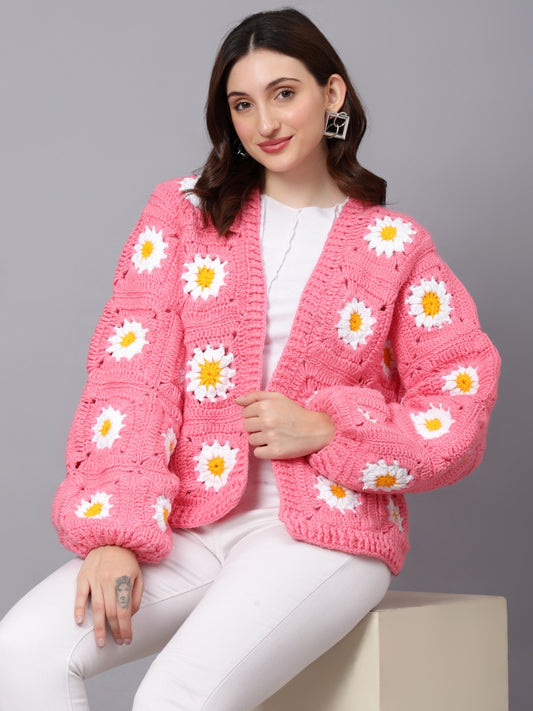 Rose Pink Picnic Cardigan