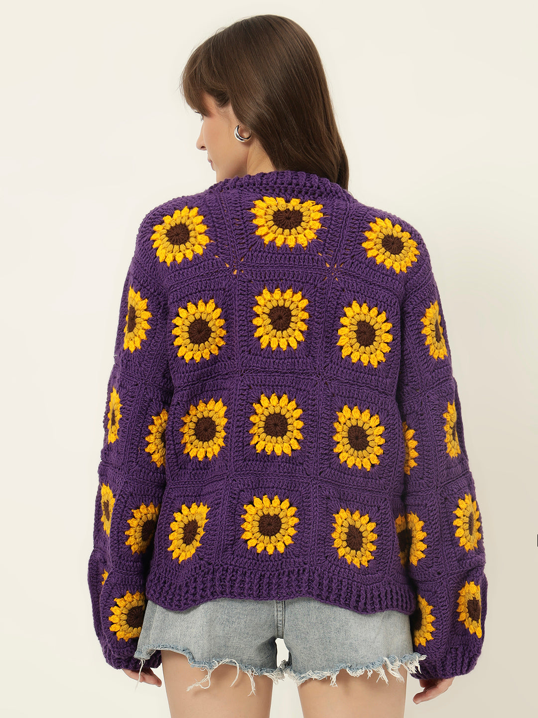 Rosemary Picnic Cardigan - Dark Purple