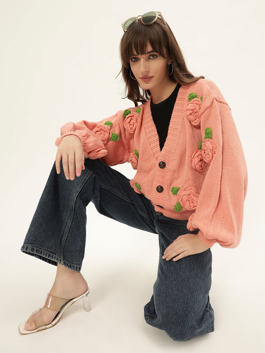 Peachy Rose Cardigan