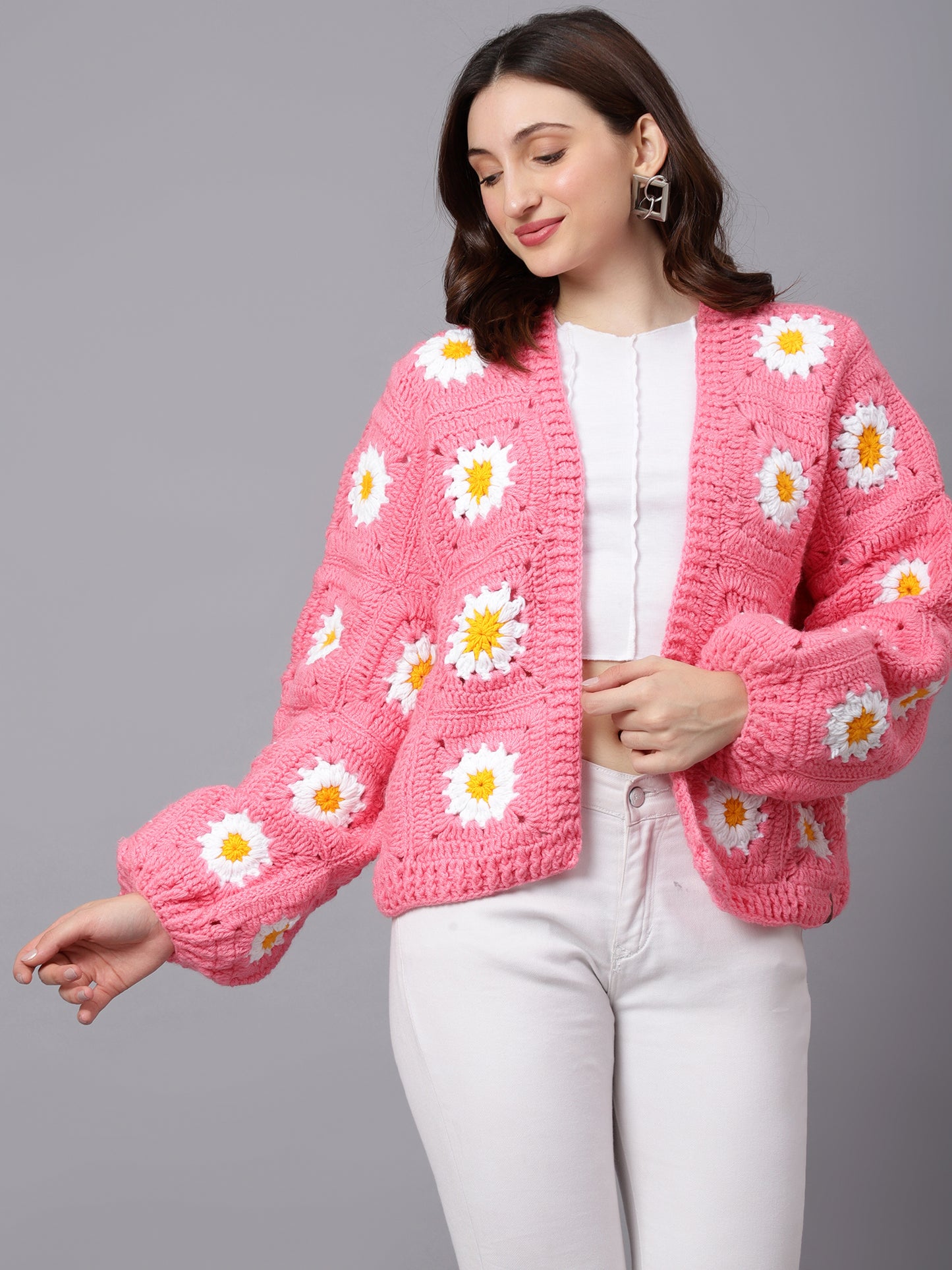 Rose Pink Picnic Cardigan