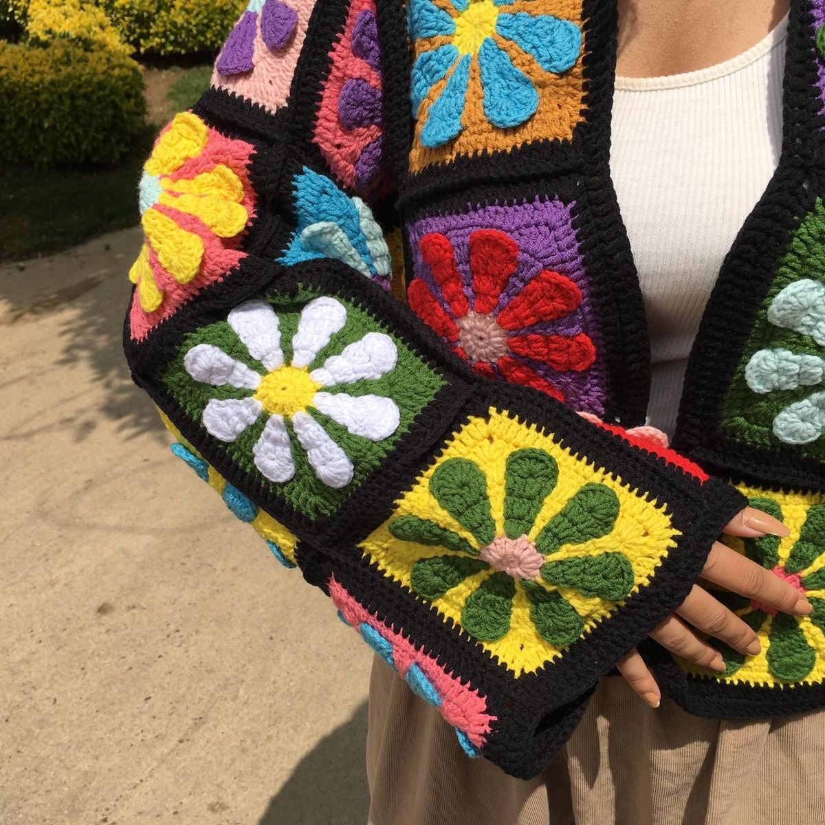 Black Flora Cardigan