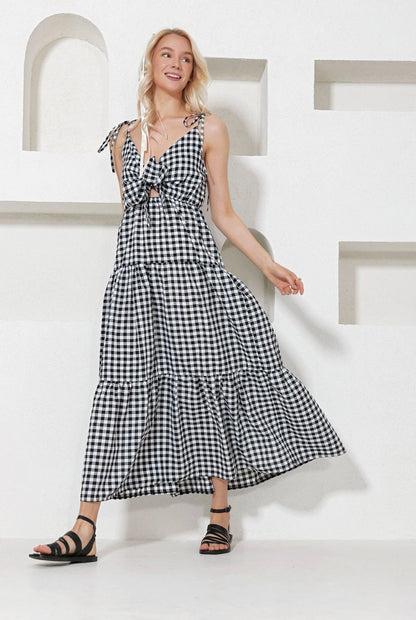 Cady gingham Maxi Dress