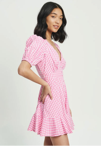 Ballet Core Ghingham Style Dress