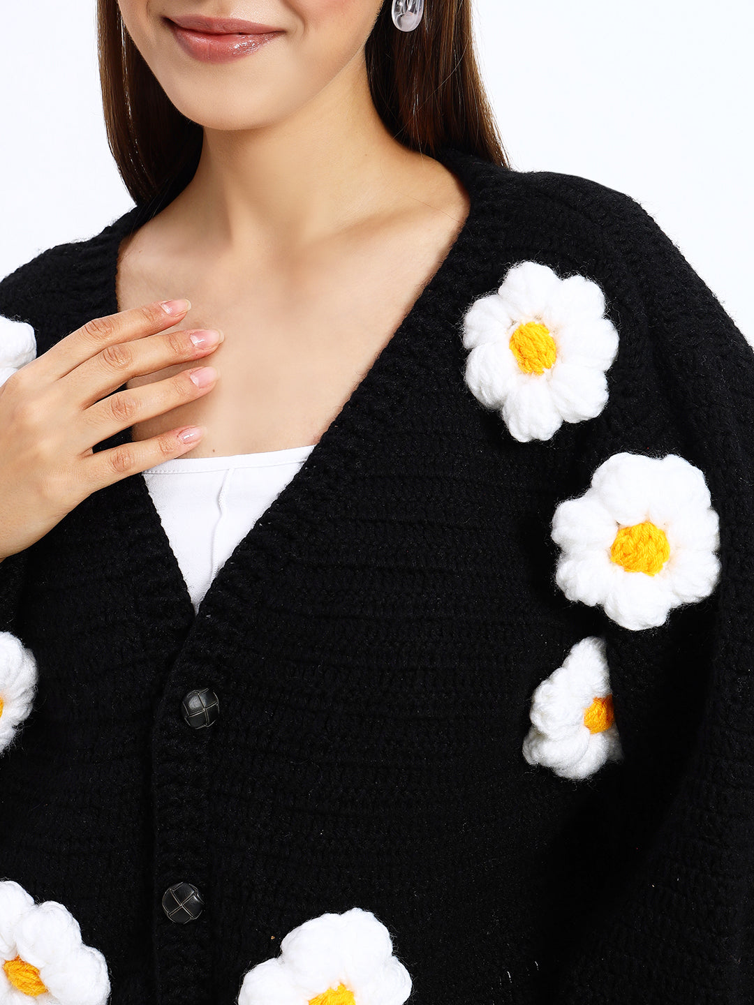 Black Yellow Daisy 🌼 Cardigan