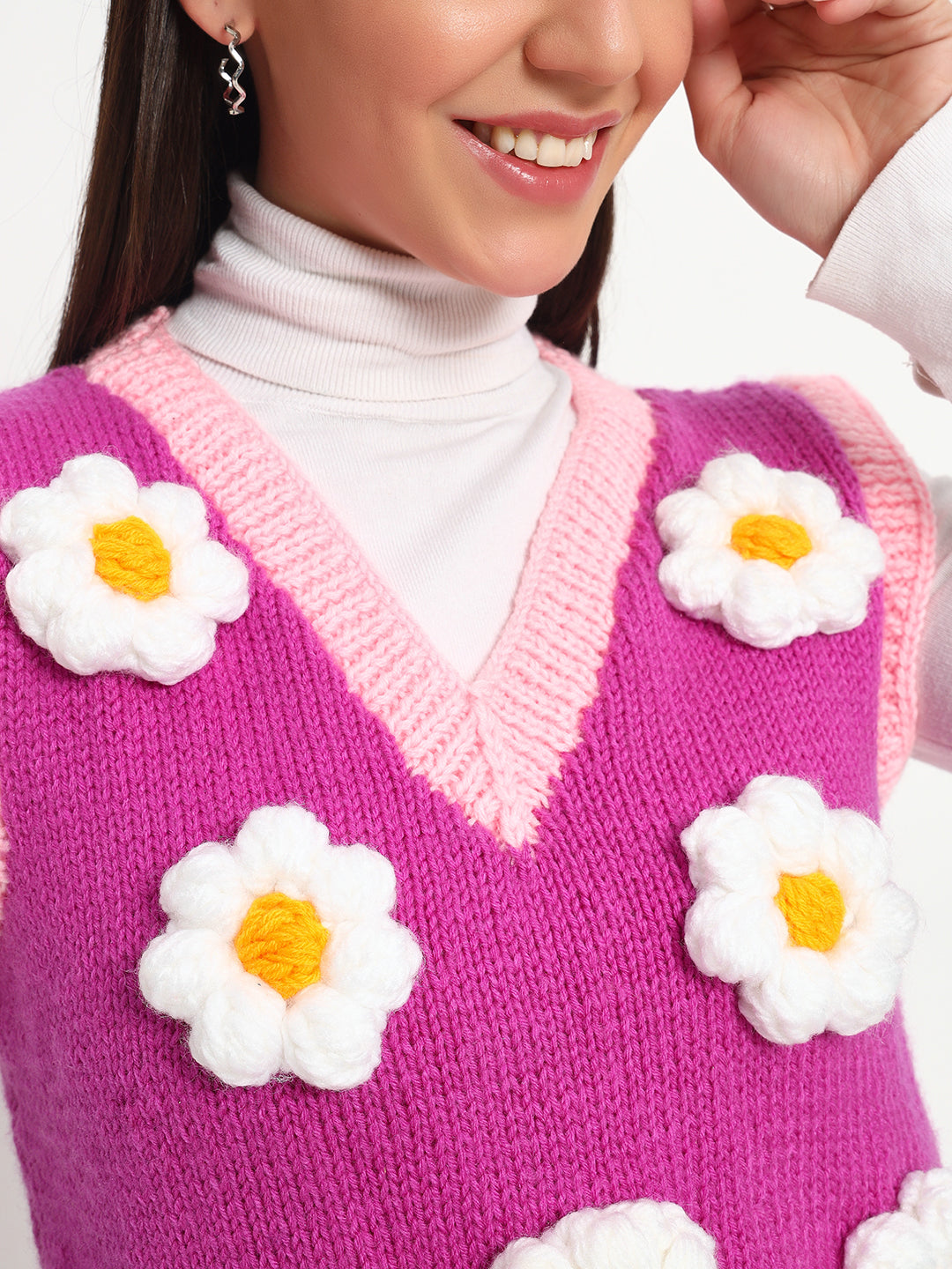 Pink Daisy Vest