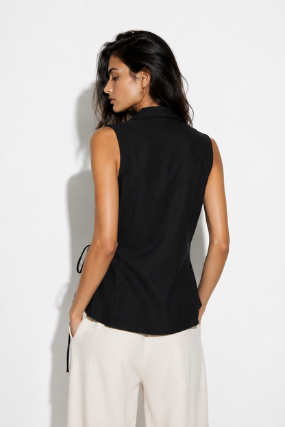 Luna Wrap Waistcoat Top