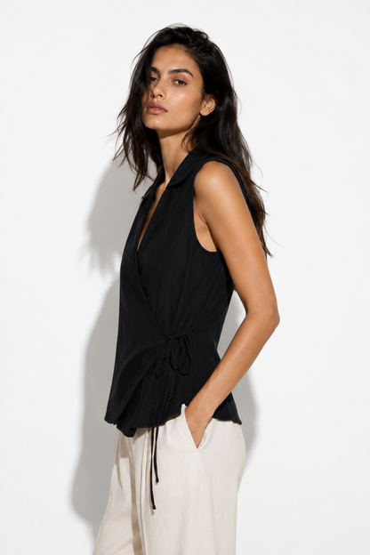 Luna Wrap Waistcoat Top