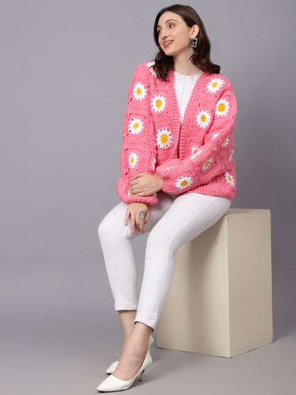 Rose Pink Picnic Cardigan