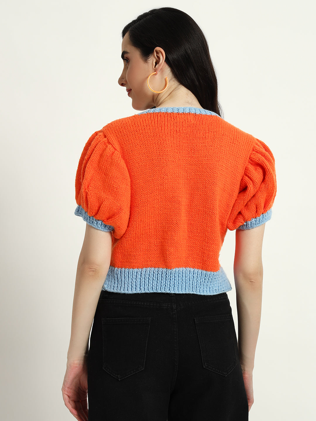 Orange Crop Vest Top Sweater