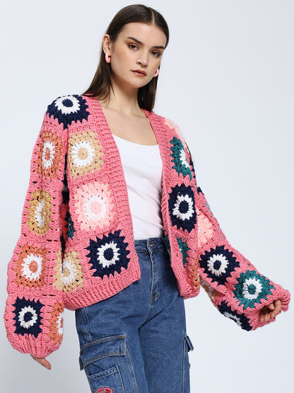 Chioma Pink Cardigan