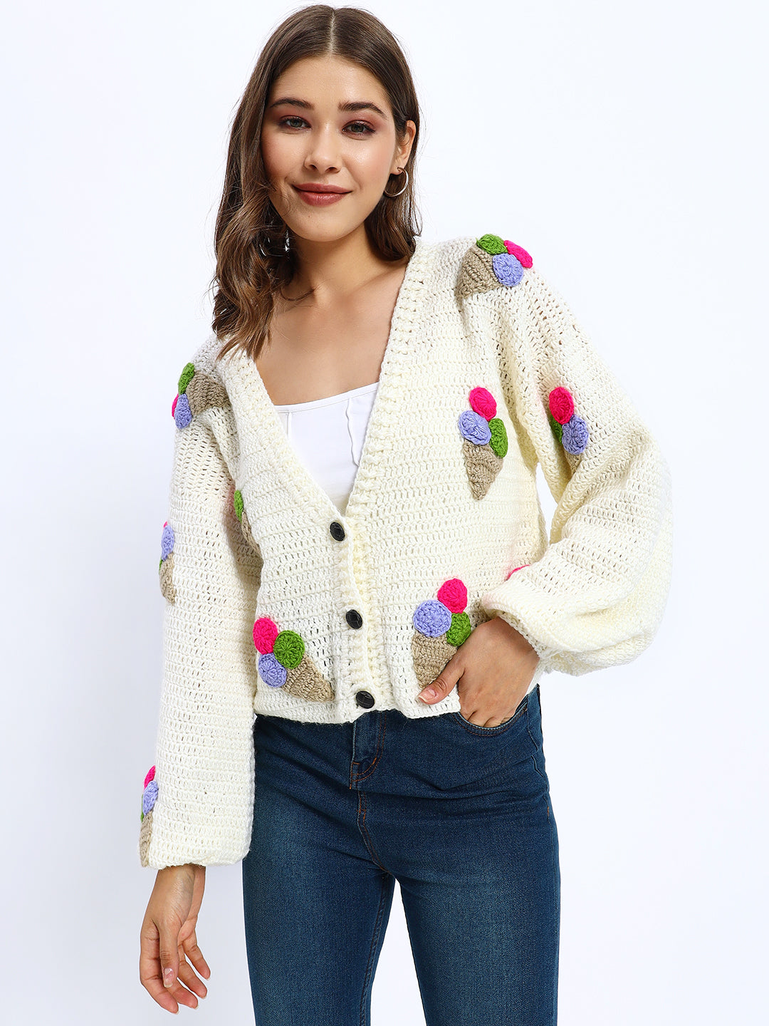 Icecream Beige Cardigan