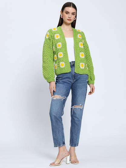 The OG Green Daisy Cardigan