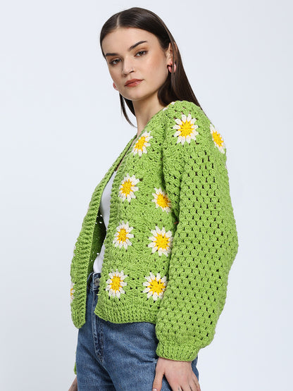 The OG Green Daisy Cardigan