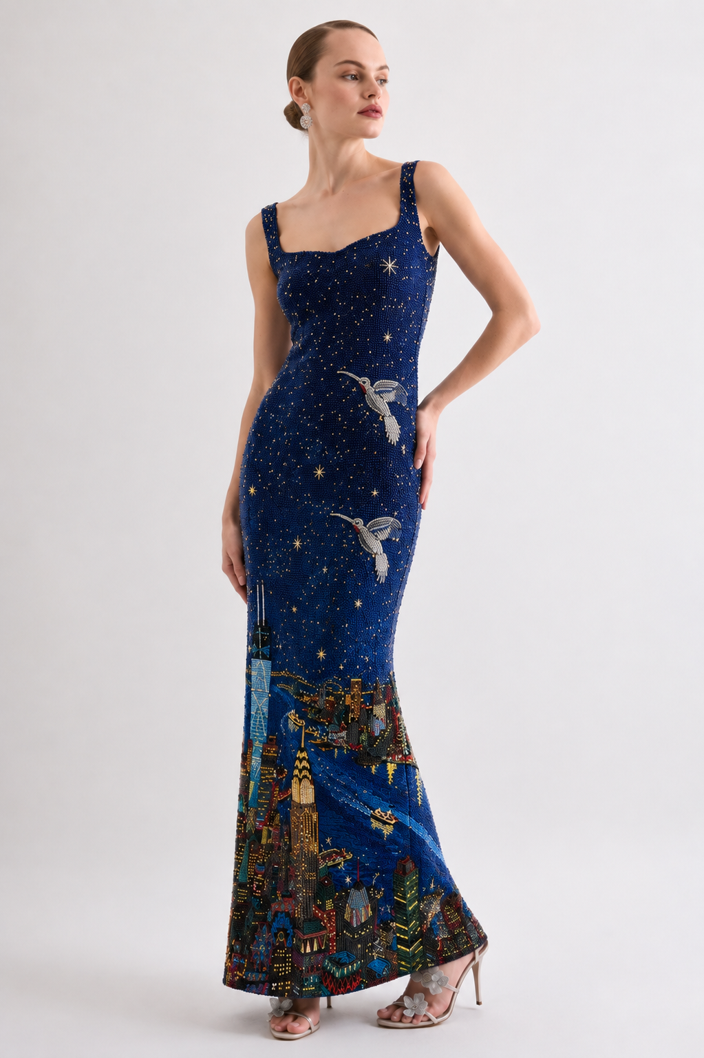 New York Night Hand-beaded Dress