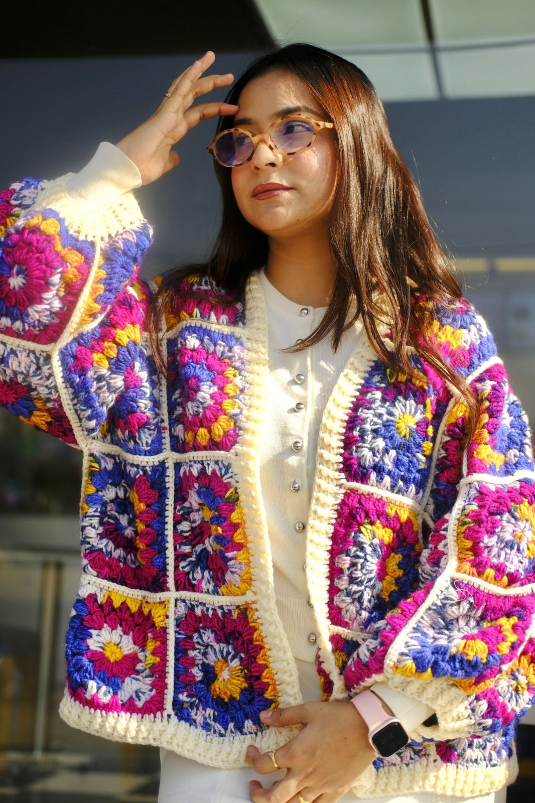 Morrocon Granny Square cardigan