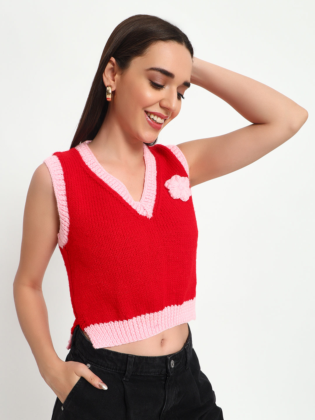 Lauren Red Daisy Vest