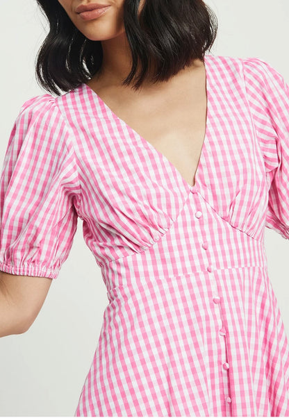 Ballet Core Ghingham Style Dress
