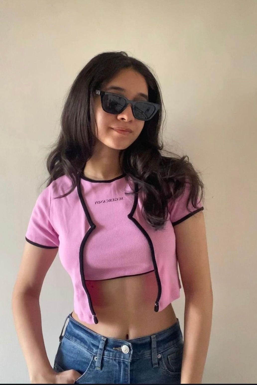 Pink Sassy Jacket Crop Top