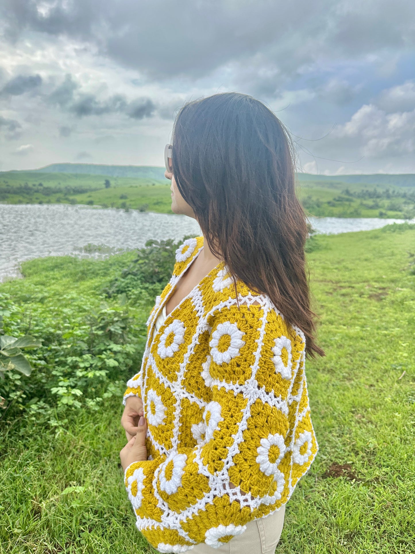 Pookie Daisy Mustard Cardigan