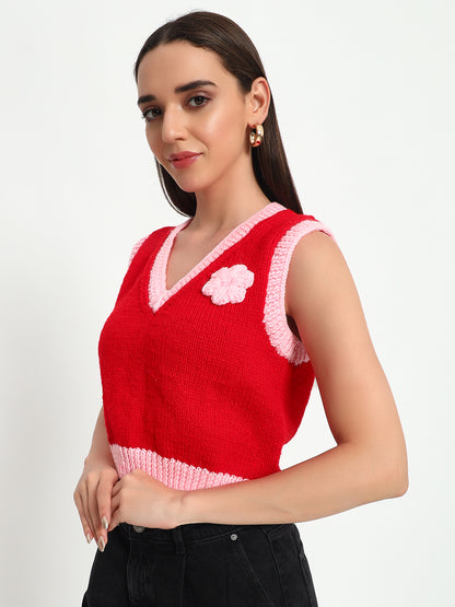 Lauren Red Daisy Vest