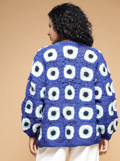 Evil Eye Patch Cardigan