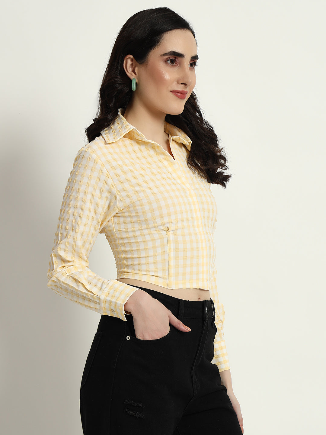 Yellow Ghingham Shirt