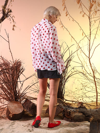 Polka Shirt - WhiteRed