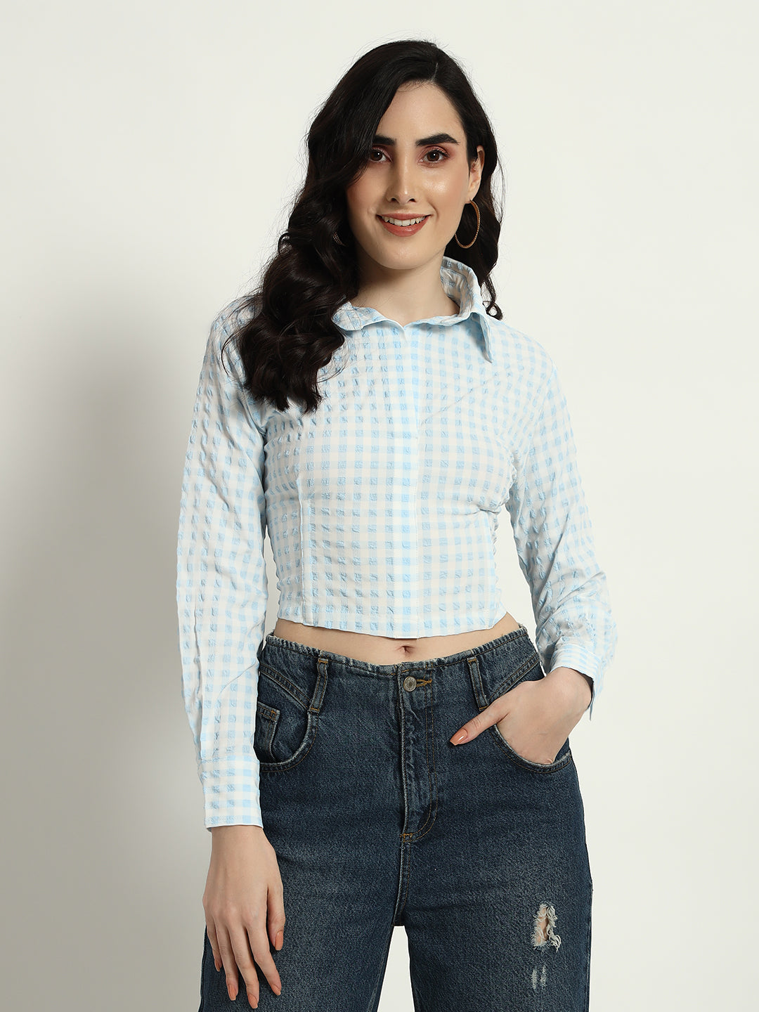 Blue Ghingham Shirt