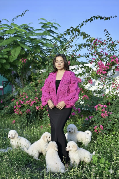 Bougainvillea Rose Cardigan