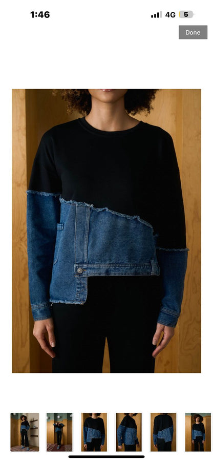 Shyne Denim Sweatshirt