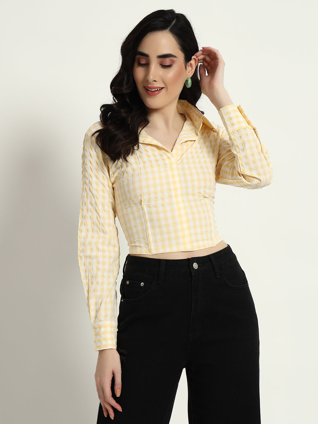 Yellow Ghingham Shirt