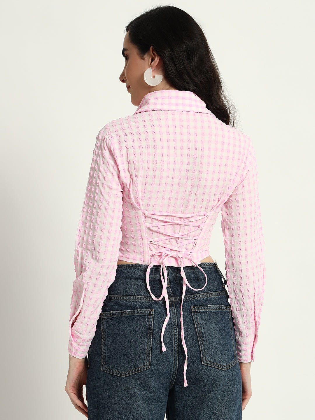 Pink Ghingham Shirt