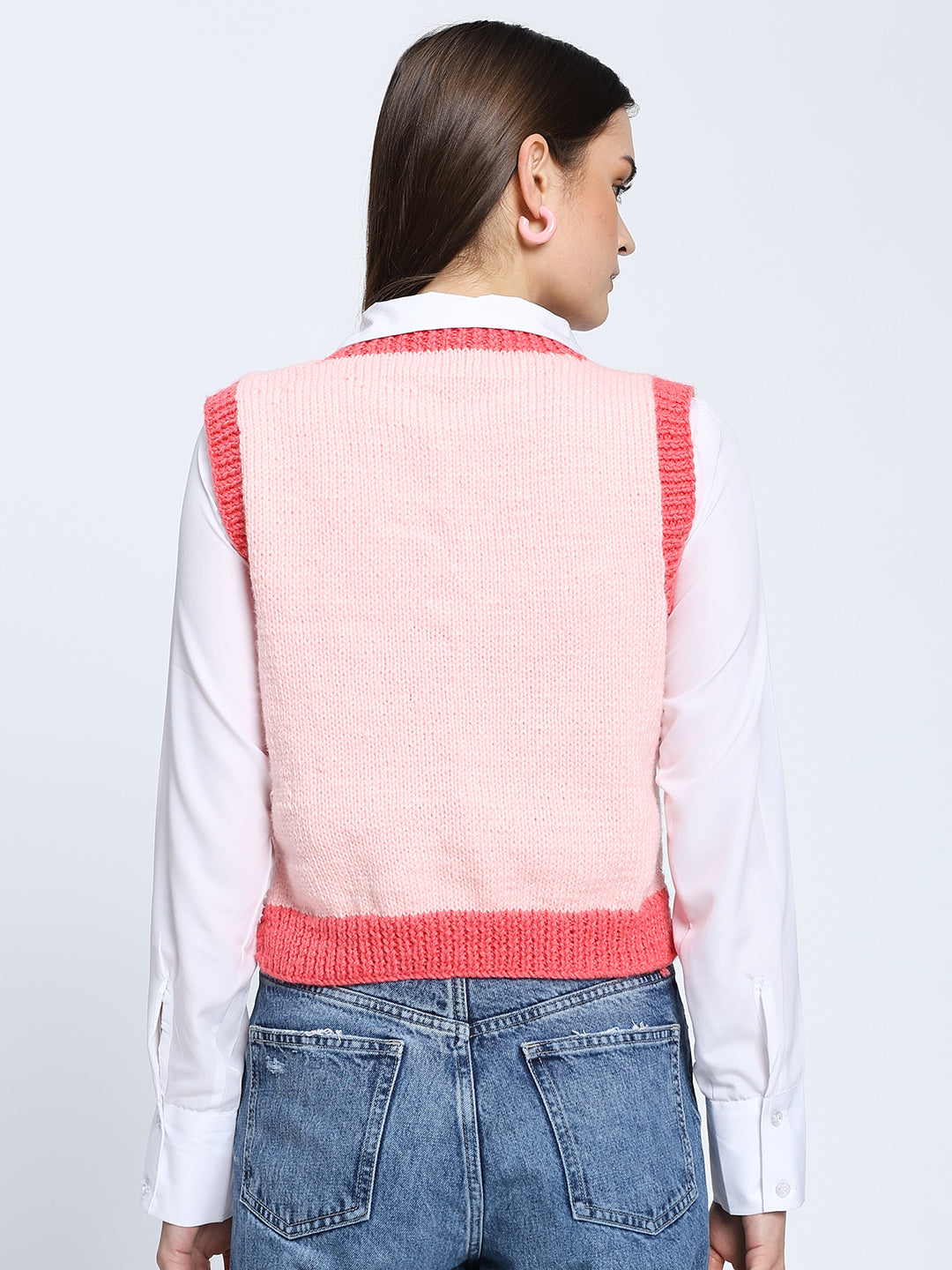 Peach Daisy Vest