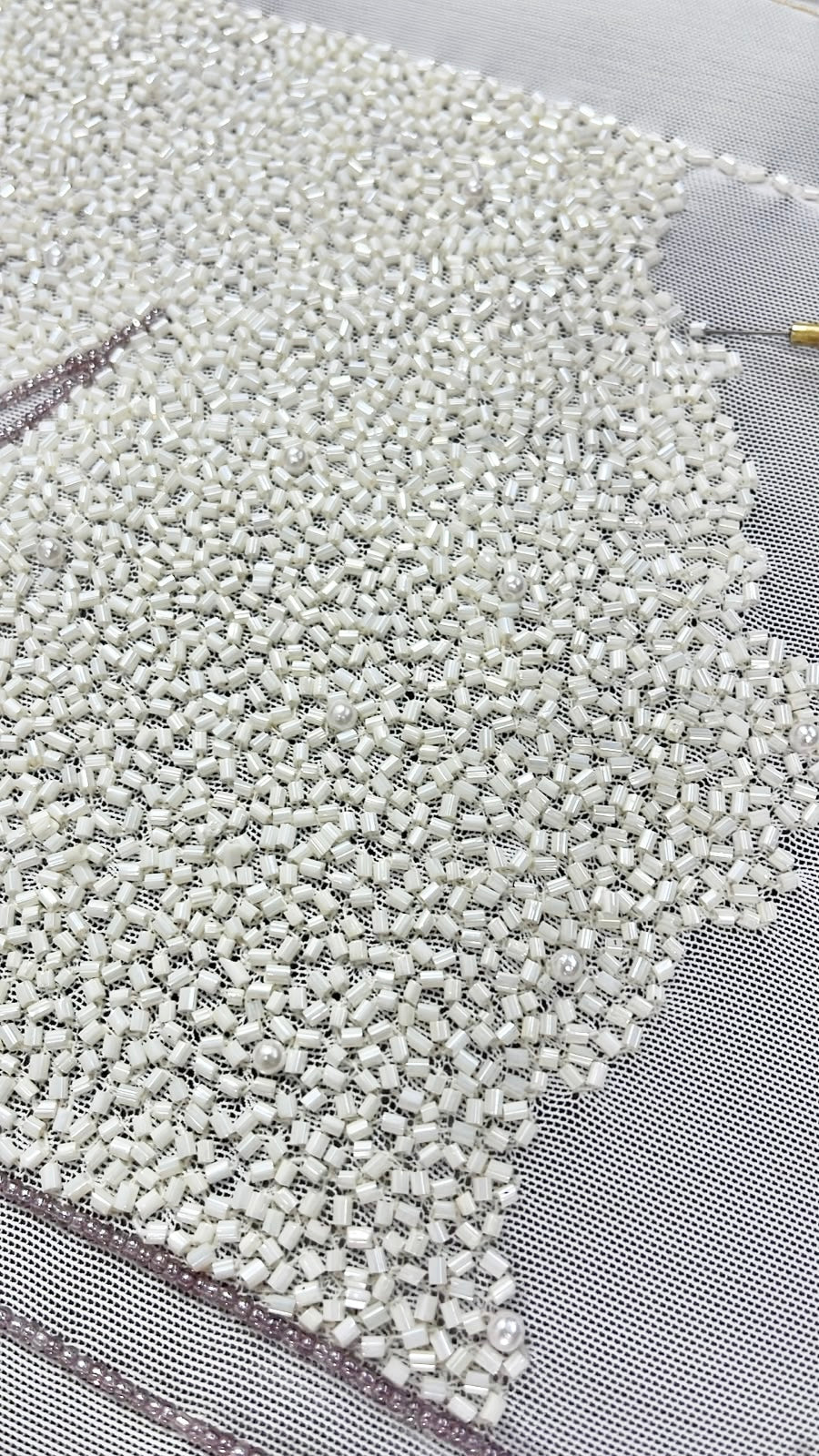 The White beaded Mini Dress