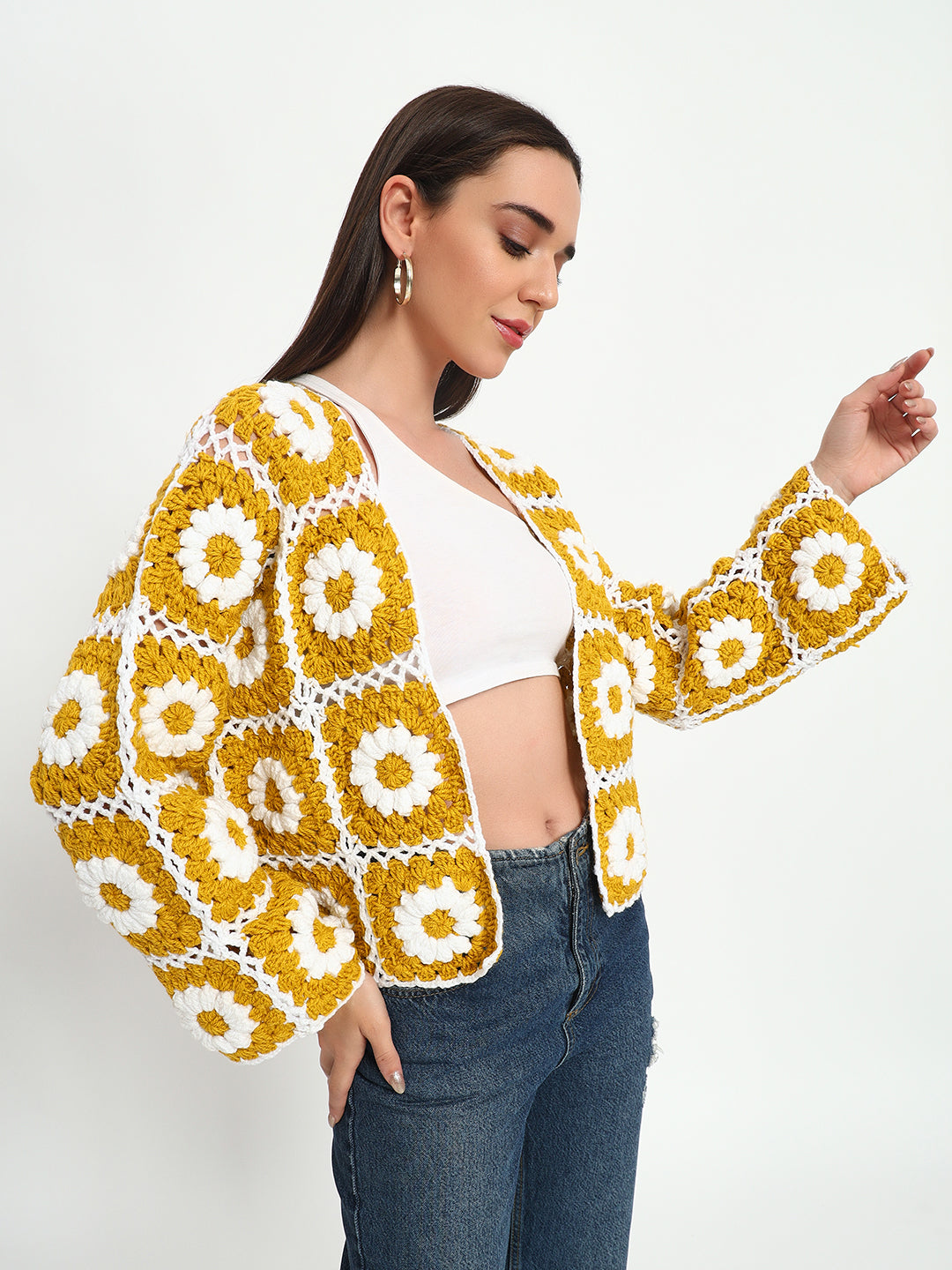 Pookie Daisy Mustard Cardigan